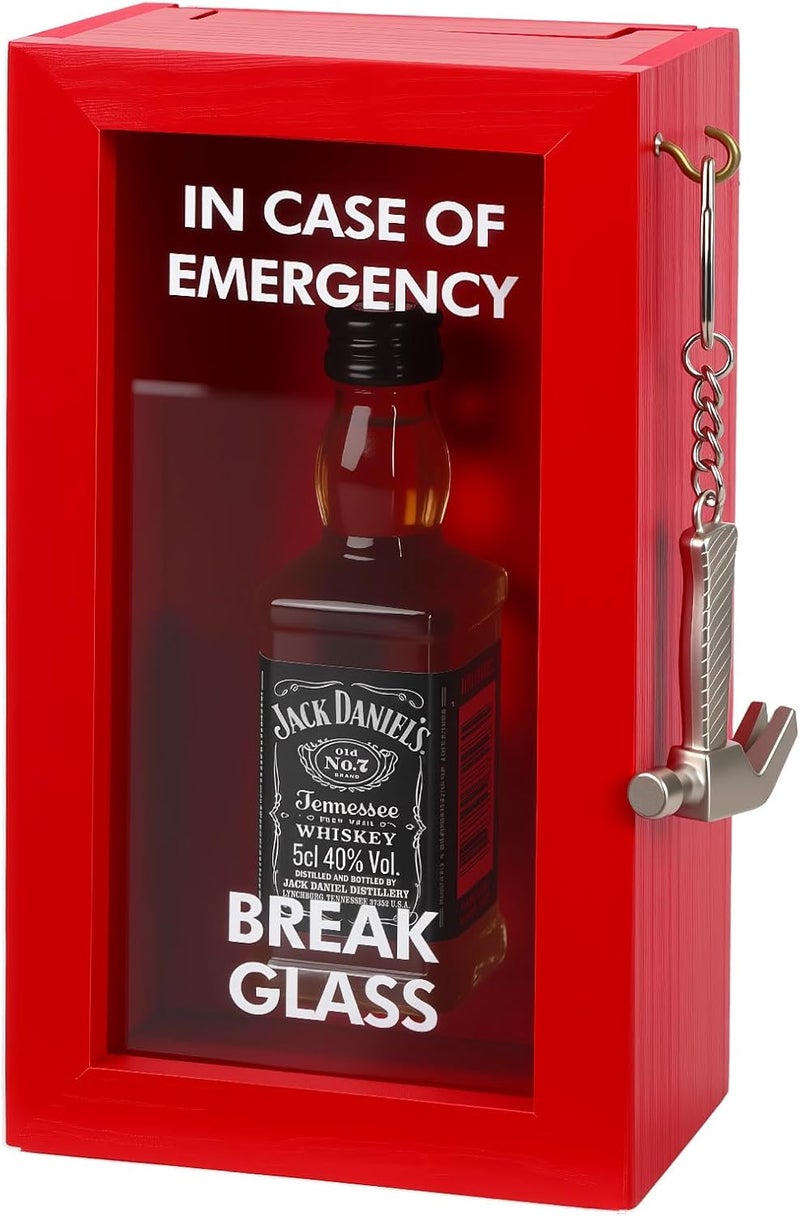 JULEASEL Funny Gift Emergency Box w/Hammer(Medium), Break in Case of Emergency Box, Personalized Prank Gag Gift for Birthday Holiday, Funny Desk Decor, White Elephant Gift for Friend Coworker Family - Image 1